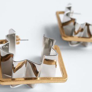 Zara NWT Asymmetric Earrings